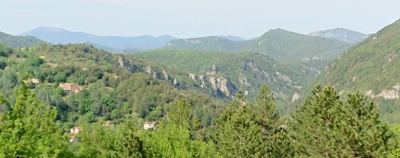 Gite En Cevennes Du Sud, Bergerie Restauree Au Rez De Jardin D'Une Bastide Avec Piscine, Vue Exceptionnelle, Authenticite Et Confort Saint-Laurent-le-Minier Dış mekan fotoğraf
